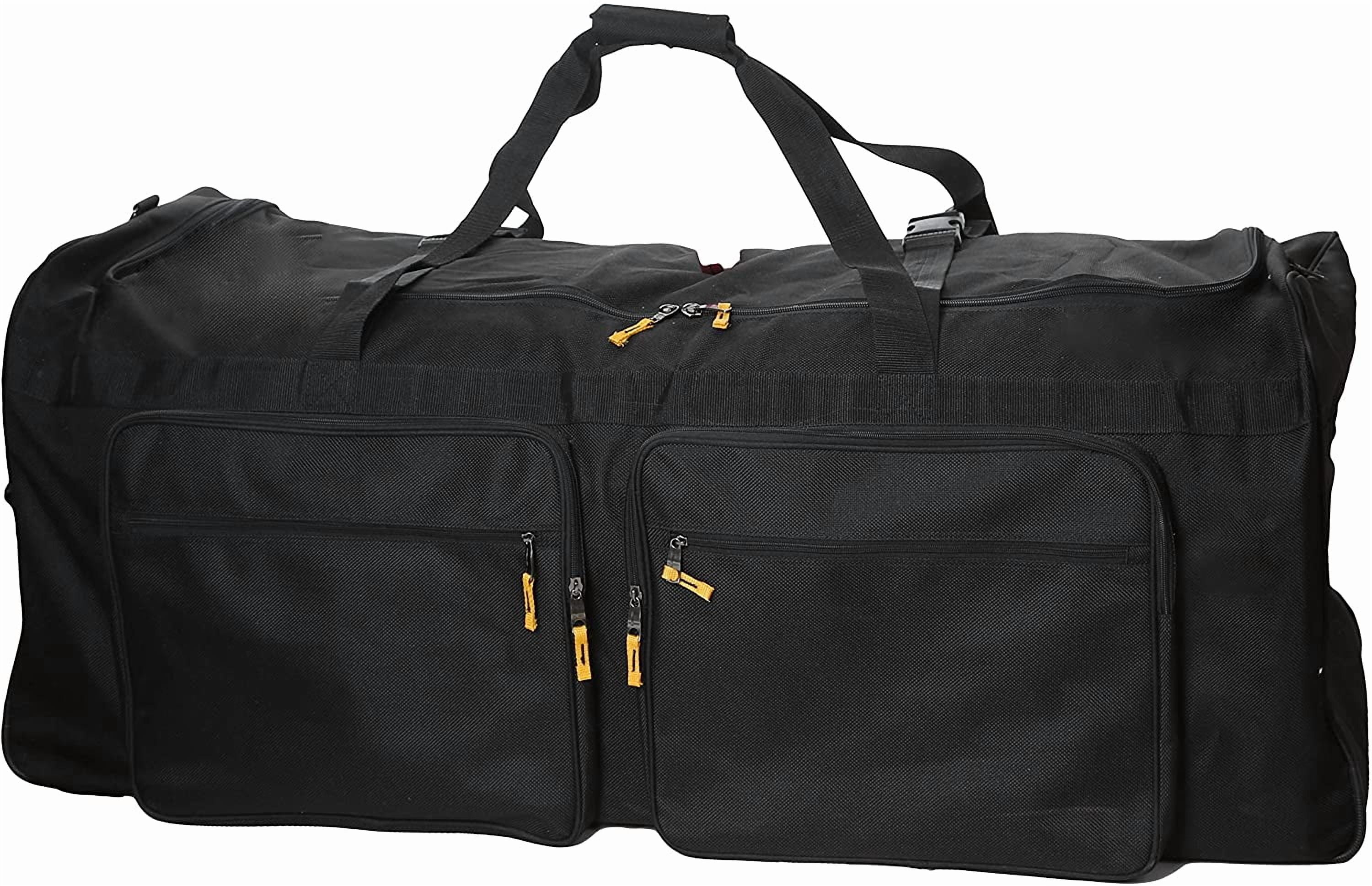 Gilbins Soft Trunk Duffel Bag for Travel, Camping, and Storage - Black, 52 x 18 x 20, 18,720 Cu. Inch