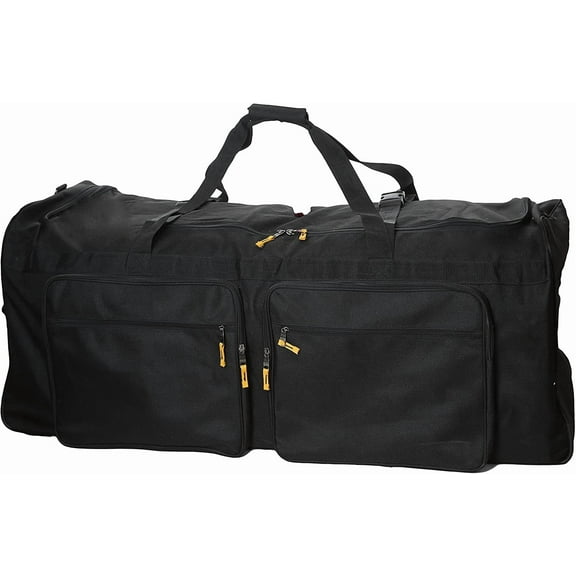 Gilbins Soft Trunk Duffel Bag for Travel, Camping, and Storage - Black, 52 x 18 x 20, 18,720 Cu. Inch