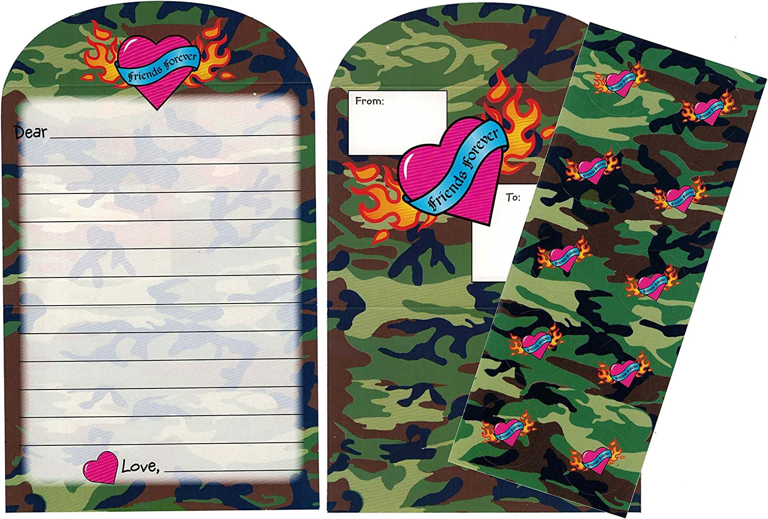 Gilbins Campers Collection Seal And Send Stationery For Camp With Flip