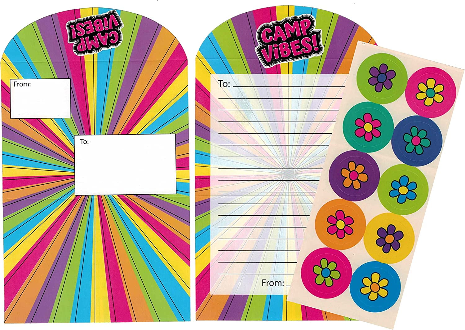 Gilbins Campers Collection Seal And Send Stationery For Camp With Flip