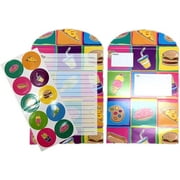 GILBIN'S Gilbins Campers Collection Seal And Send Stationery For Camp With Flip Stickers(Junk Food Fold-over Stationery)