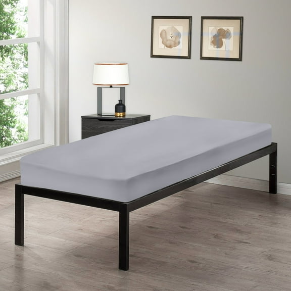 Gilbins Cot Size 30" x 75" Fitted Sheet, Made of Ultra Soft Cotton, Perfect for Camp Bunk Beds/RVs/Guest Beds Grey