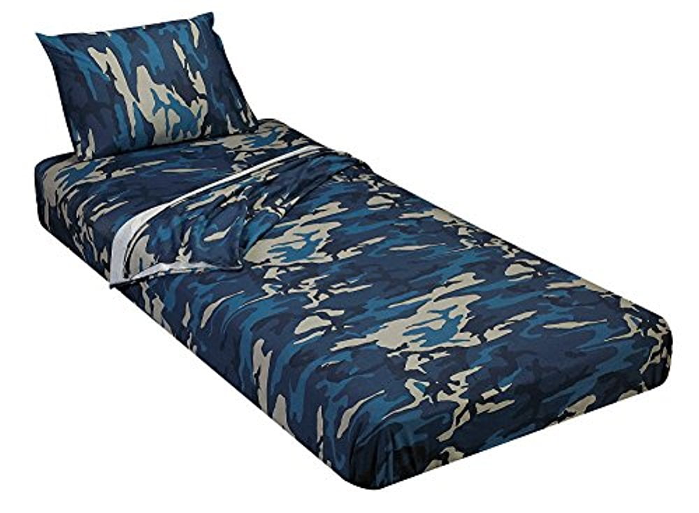 Gilbins Jersey Knit 3 Piece Cot Size Camp Sheet Set (Twin Size 39"X75