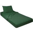 thumbnail image 1 of Gilbins Jersey Knit 3 Piece Cot Size Camp Sheet Set (Twin Size 39"X75", Hunter Green), 1 of 1