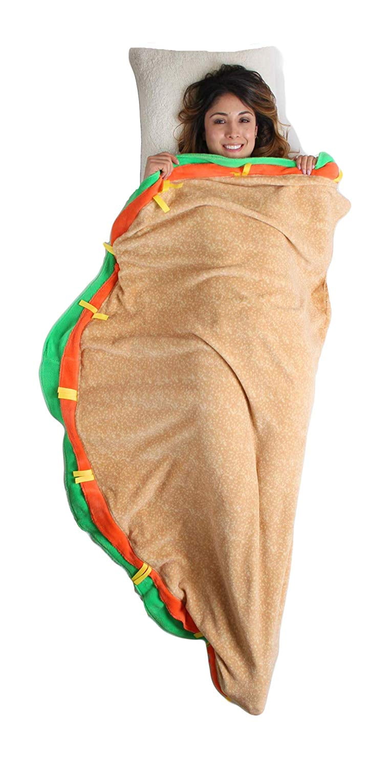 Gilbins Plush Ultra-Soft Fleece Snuggle-in Sleeping Bag Blanket for Lounging On The Couch