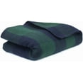 thumbnail image 1 of Gilbins Super Soft and Warm Wool Green/Blue Plaid Blanket - Twin Size, 1 of 2