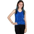 thumbnail image 1 of Gilbins Tank Top Popcorn Bubble Crinkle Super Stretchy Magic Shirt One Size Fits All (Blue), 1 of 1
