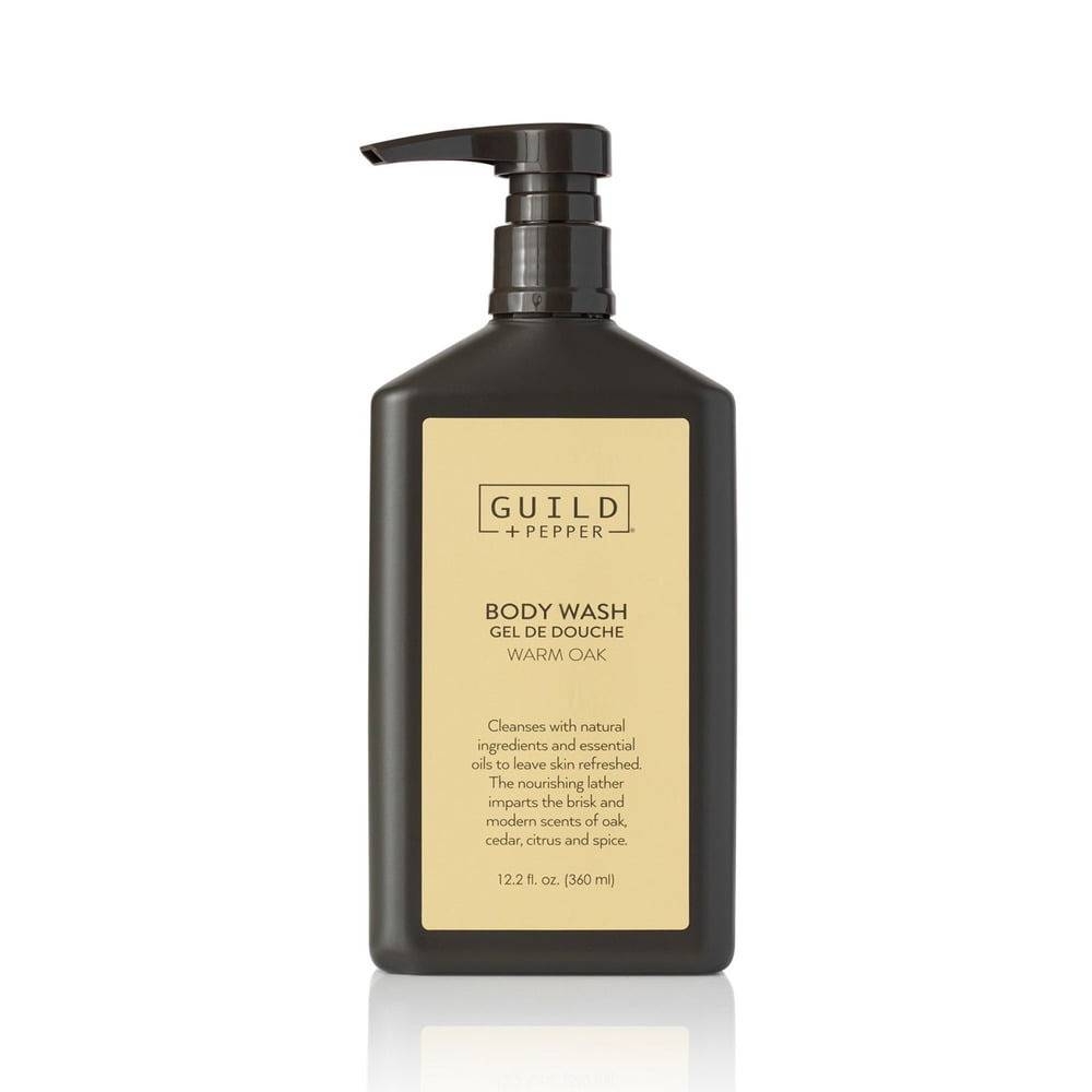 Guild+Pepper 100304 12.2 oz Shower Gel - Warm Oak Scent (12/Carton