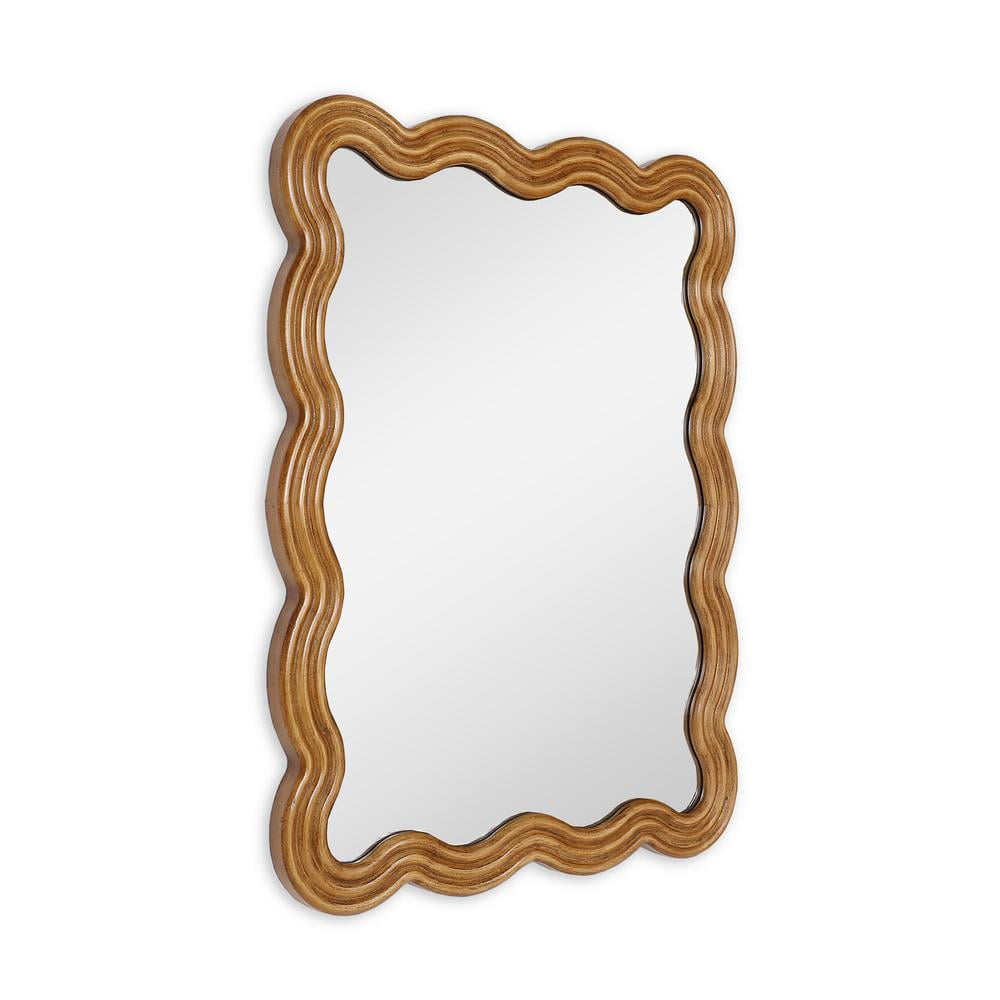 Adria Brown MDF Wood Rectangular Wall Mirror