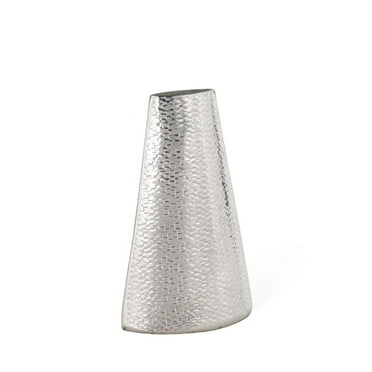 Gild Design House Galen Metal Table Vase, Small Silver