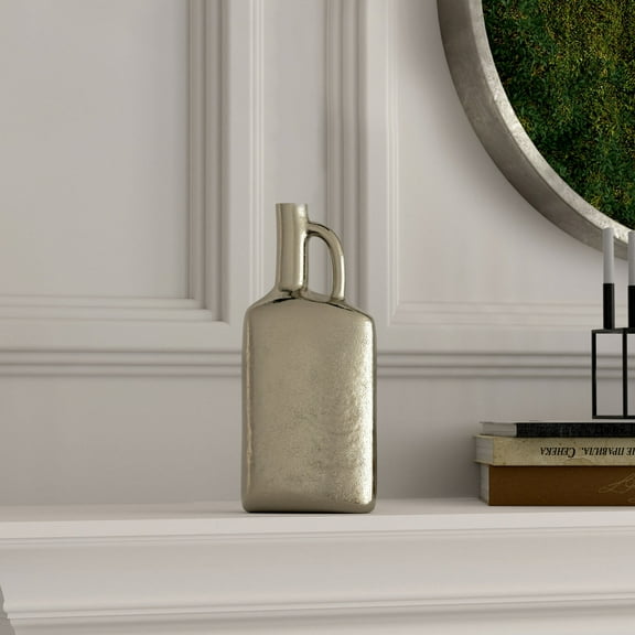 Gild Design House Macrae 14" Metal Table Vase Large Nickel