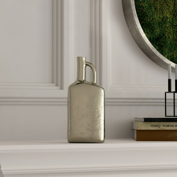 Gild Design House Macrae 14" Metal Table Vase Large Nickel