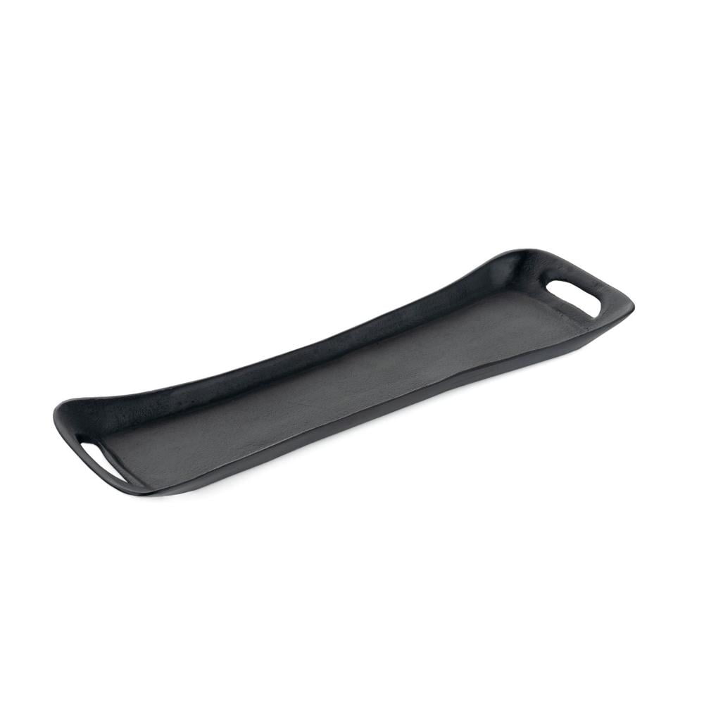 Black Cast Aluminum Rectangular Decorative Tray