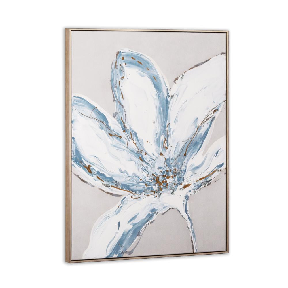 Whispers of a Lily Hand Painted Canvas with Silver Frame