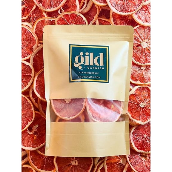 Gild Garnish Dried Dehydrated Grapefruit Slices, 28+ slices,Handmade in the USA