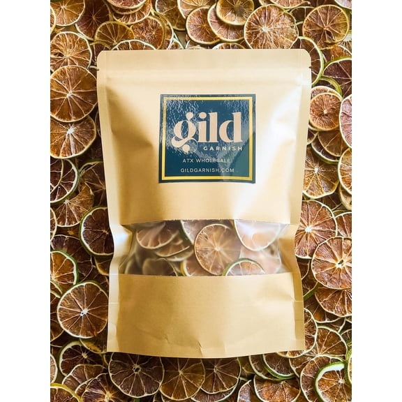 Gild Garnish Dried Dehydrated Lime Slices, 55+ slices, Handmade in the USA