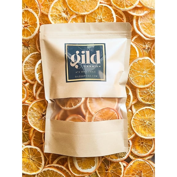 Gild Garnish Dried Dehydrated Orange Slices, 30+ slices, 3oz,Handmade in the USA