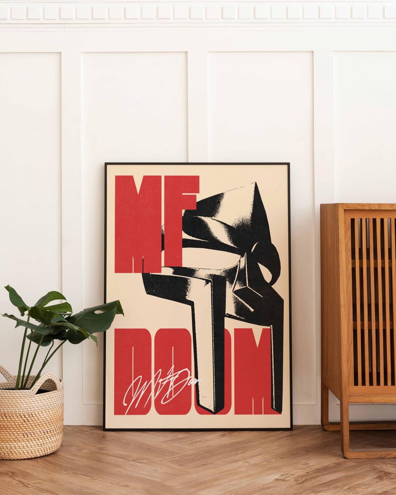 Gild Leaf Mf Doom - Masked Rap Legend Tribute Poster – Hip Hop Wall Art ...