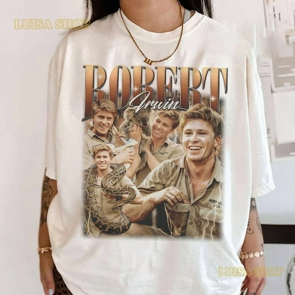 Gild Leaf Robert Irwin Zookeeper Shirt, Vintage Robert Irwin Shirt, Robert Irwin Dwts 2025 Bootleg Unisex Tshirt, Dwts 2025 T-Shirt, Size S-5XL T-Shirt, Graphic Tee, Casual Wear