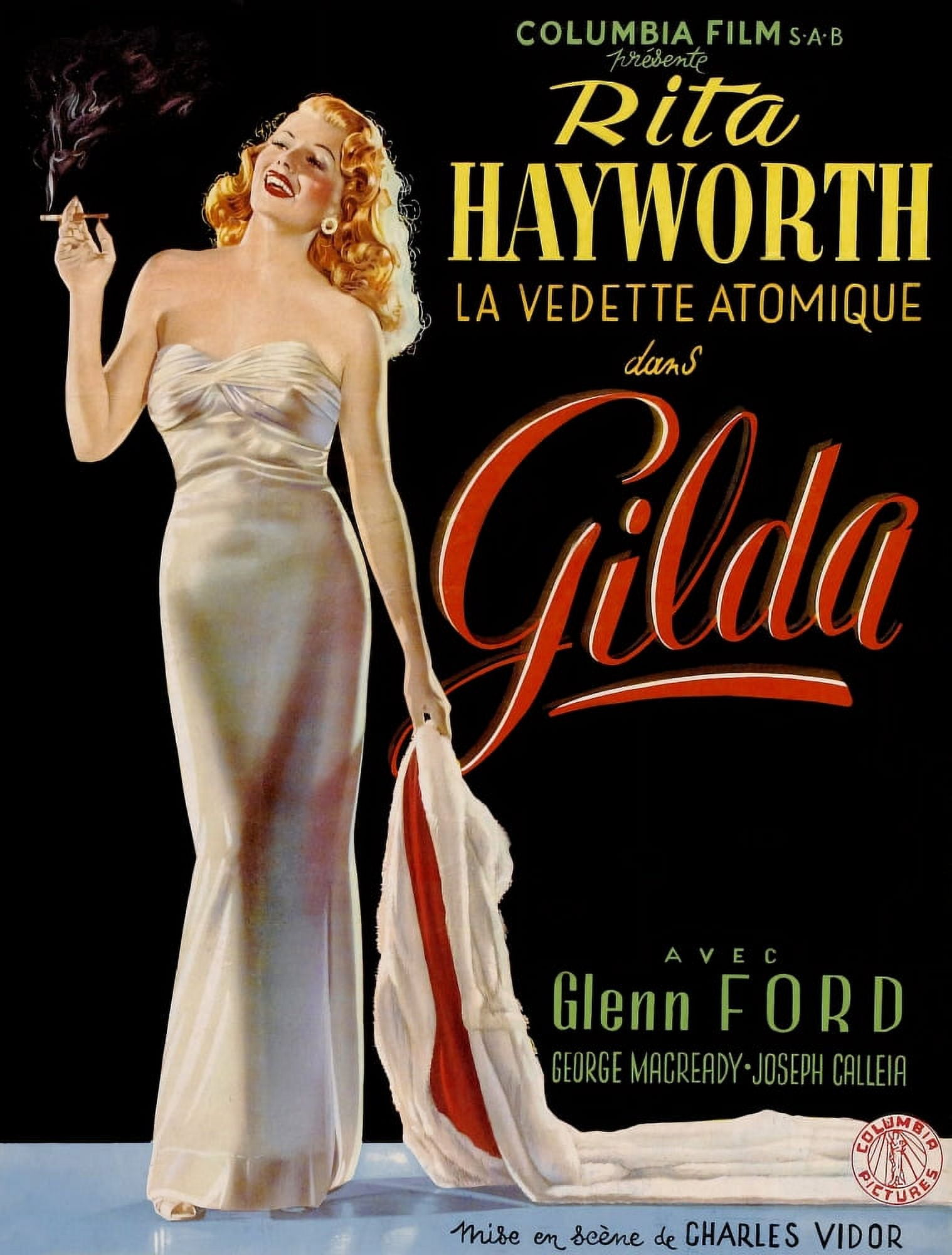 Gilda Belgian Poster Rita Hayworth 1946 Movie Poster Masterprint
