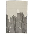 thumbnail image 1 of Gilda Handmade Linear Wool Rug, Black/Ivory, Modern Arrows, 4ft x 6ft Accent Rug, 1 of 3