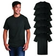 thumbnail image 1 of Gildan- 100% Heavy Cotton T-Shirt for Men | 5.3 oz, Classic Width, Rib Collar, Men's Short Sleeve Tee | Color -Black, 6 Pack Bulk Tees | Size- 5X-Large, 1 of 4