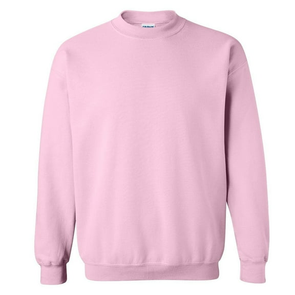Gildan 1800 Lg Slv Heavy Blend Crew Neck Men's Pullover Sweatshirt L Pink XL