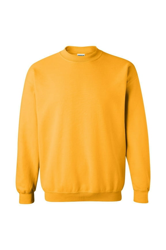1800 Long Sleeve Heavy Blend Crew Neck Men's Pullover Sweatshirt Gold L