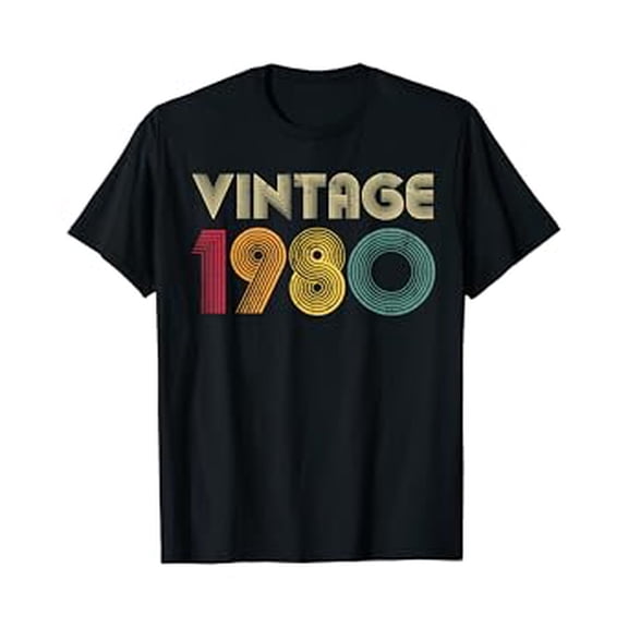 Gildan 1980 40Th Birthday Gift Vintage Birthday Gifts Retro Men Women 40 Years Old Hot Trending T-Shirt Unisex S To 5Xl