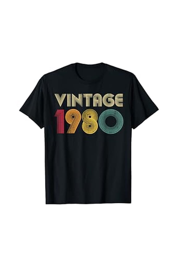 1980 40Th Birthday Gift Vintage Birthday Gifts Retro Men Women 40 Years Old Hot Trending T-Shirt Unisex S To 5Xl