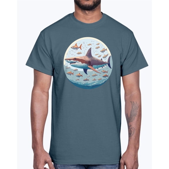 Gildan 2000 Unisex Ultra Cotton Animals Shirt, Tee Shirt with Shark