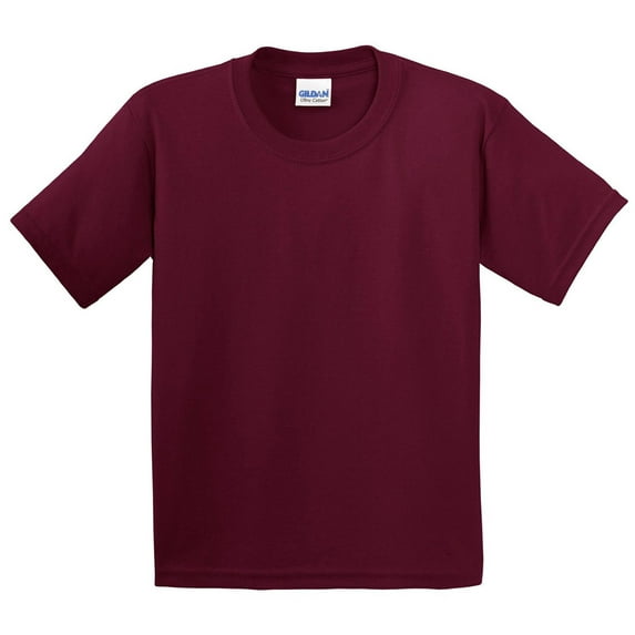 Gildan 2000B Pure Cotton Youth T-Shirt -Maroon-X-Small