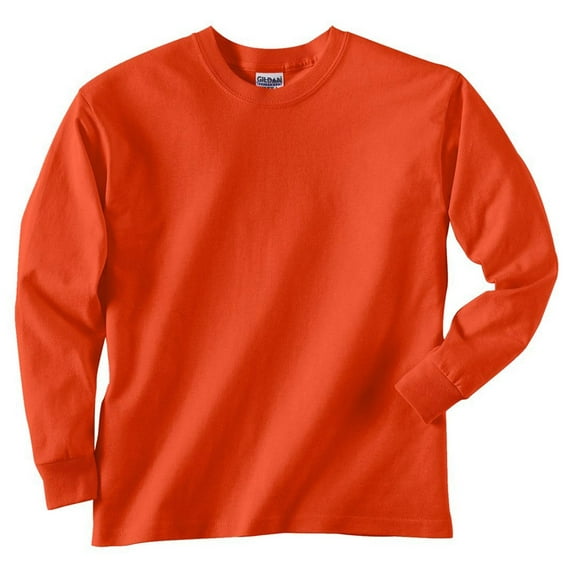 Gildan 2400B Youth Long-Sleeve T-Shirt -Orange-Small