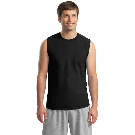 Gildan 2700 Mens Ultra Cotton Sleeveless T-Shirt -Black-Small