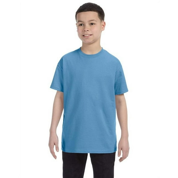 Gildan 3 Pack Youth Boys Heavy Cotton Carolina Blue T-Shirt, M