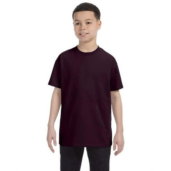 Gildan 3 Pack Youth Boys Heavy Cotton Dark Chocolate T-Shirt, S