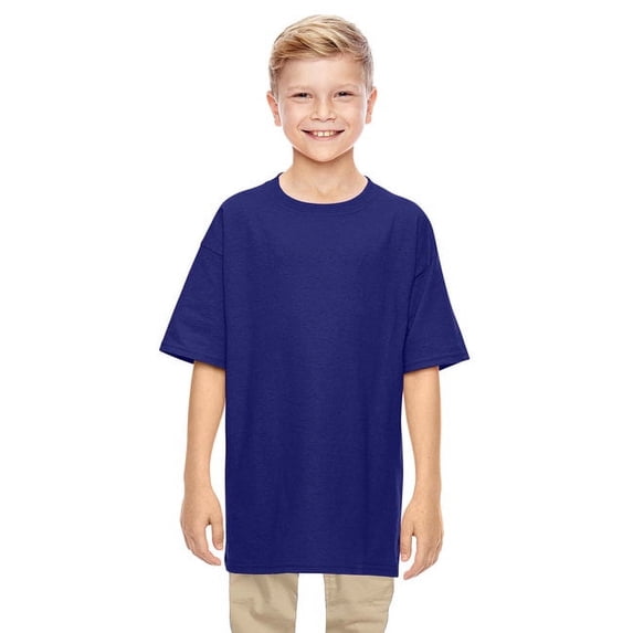 Gildan 3 Pack Youth Boys Heavy Cotton Neon Blue T-Shirt, XL
