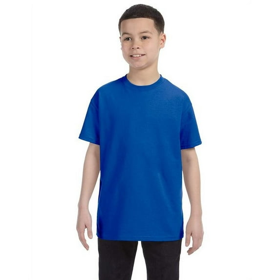 Gildan 3 Pack Youth Boys Heavy Cotton Royal T-Shirt, S