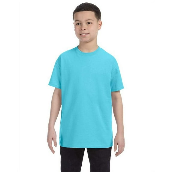Gildan 3 Pack Youth Boys Heavy Cotton Sky T-Shirt, M
