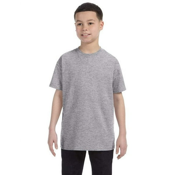 Gildan 3 Pack Youth Boys Heavy Cotton Sport Grey T-Shirt, XS