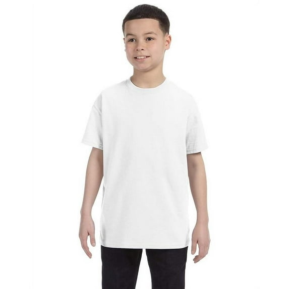 Gildan 3 Pack Youth Boys Heavy Cotton White T-Shirt, L