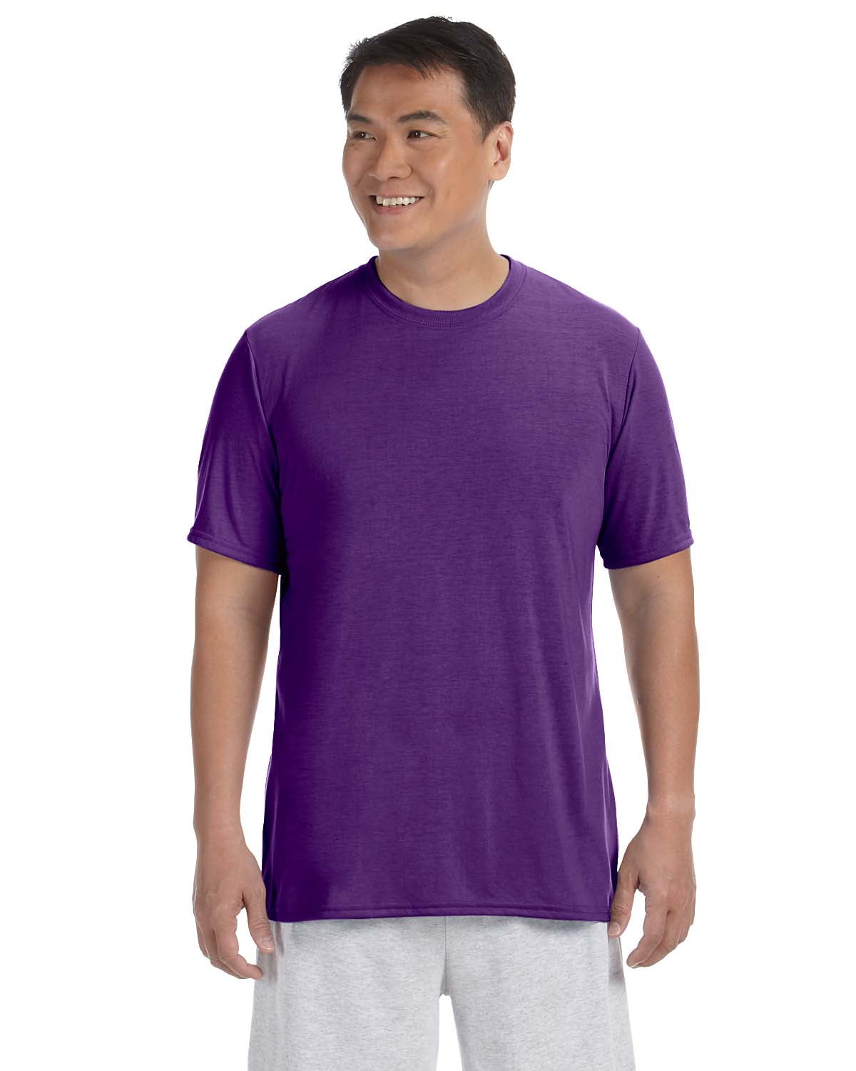 Gildan G420 Adult Performance Adult 5 oz. T-Shirt, Purple, XL, Pack Of 10, Mens Workout Shirts