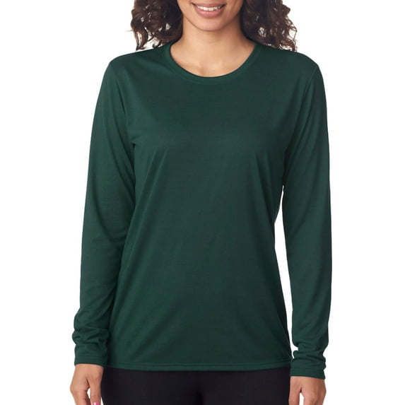 Gildan 42400L Ladies Long-Sleeve T-Shirt -Forest Green-Medium