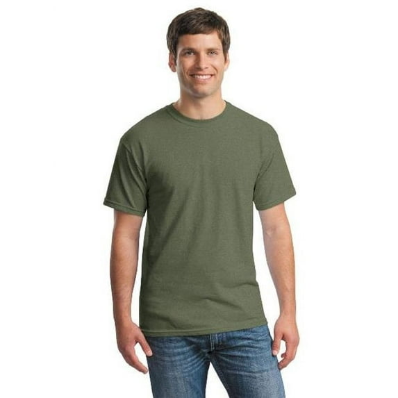 Gildan 5000 Heavy 100 Percent Cotton T-Shirt, Heather Military Green - Medium