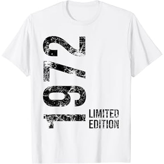 Gildan 50Th Birthday 50 Years Man Woman Retro Vintage Birthday Gifts 1972 Gift Hot Trending T-Shirt Unisex S To 5Xl