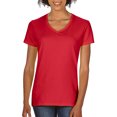thumbnail image 1 of Gildan 5V00L Heavy Cotton Ladies V-Neck T-Shirt -Red-Small, 1 of 2