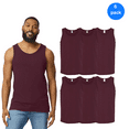 thumbnail image 1 of Gildan Heavy Cotton Tank Top, Men's Durable Sleeveless Classic Style Casual Wear Top, Maroon, 6 Pack, S, 1 of 5