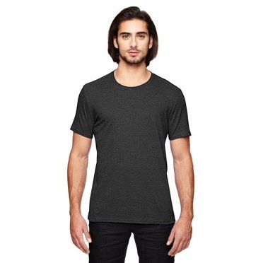 The Gildan Adult Softstyle 45 oz V-Neck T-Shirt - CHARCOAL - L ...