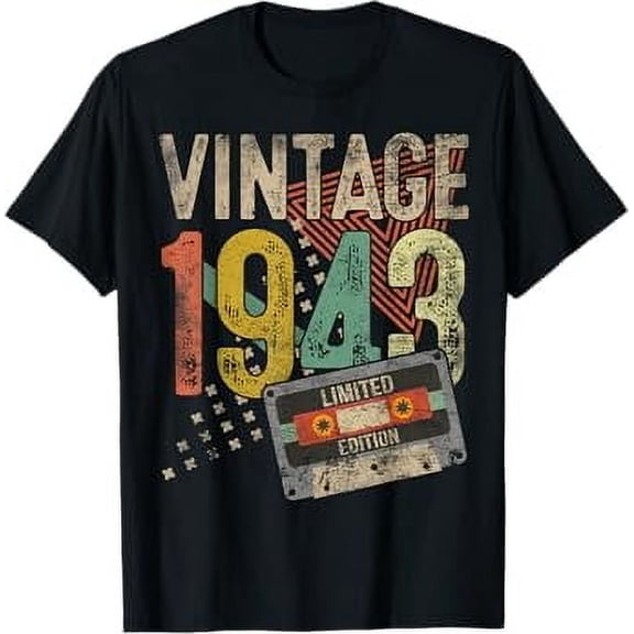 Gildan 81 Year Old Gifts Vintage Birthday Gifts 1943 Decoration 81St Birthday Hot Trending T-Shirt Unisex S To 5Xl