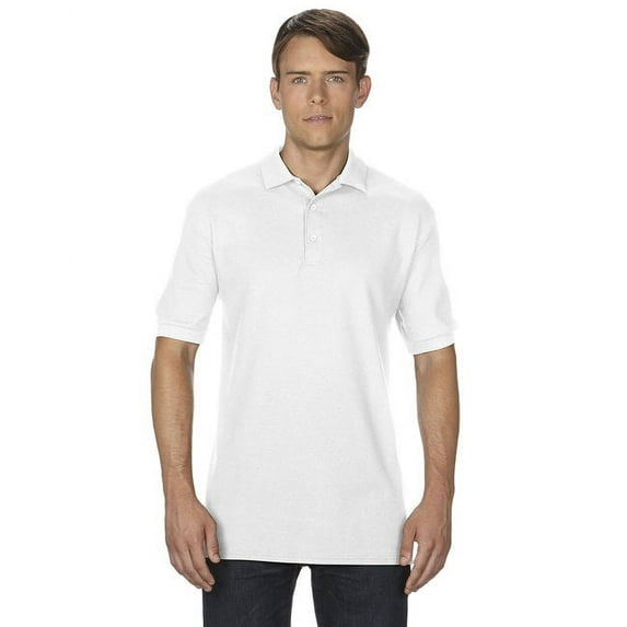 Gildan 82800 Men's Premium Cotton Double Pique Polo White 3XL